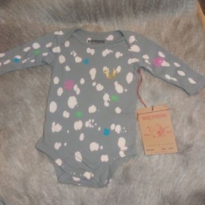 $53 True Religion | splatter paint onesie gray